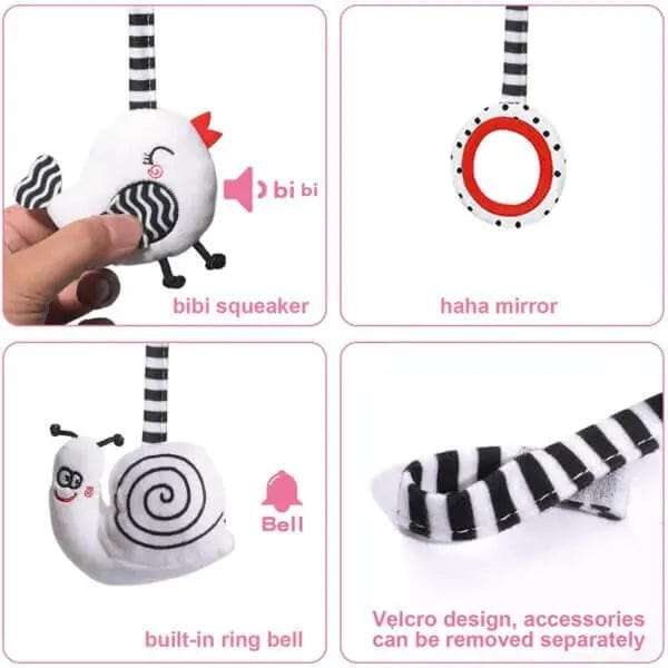 Baby Spiral Plush Rattle Toy With Bathtub Animal Book