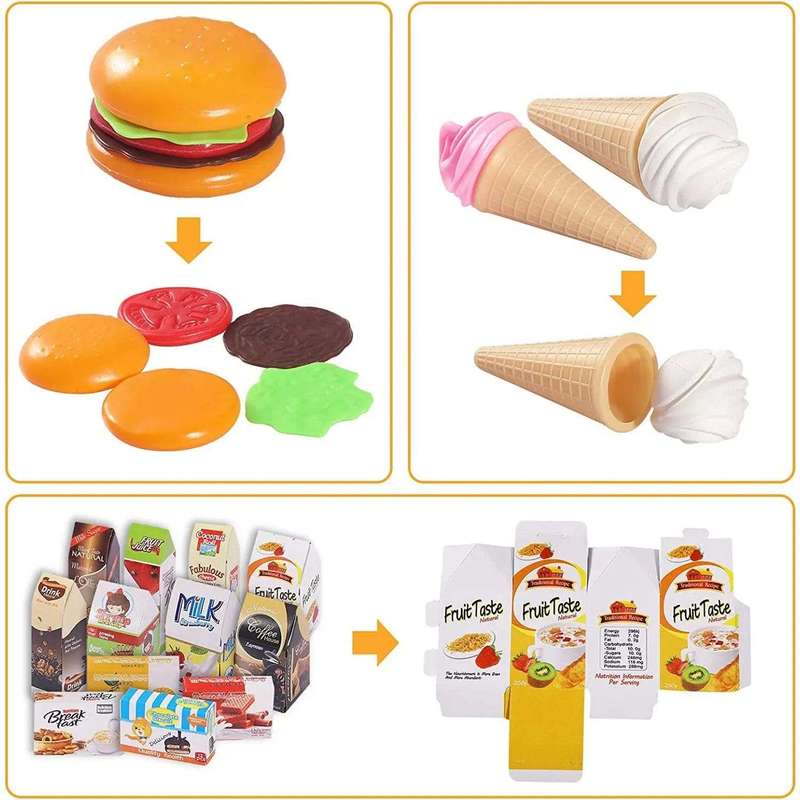 158 Pcs Kids Pretend Play Kitchen Toys