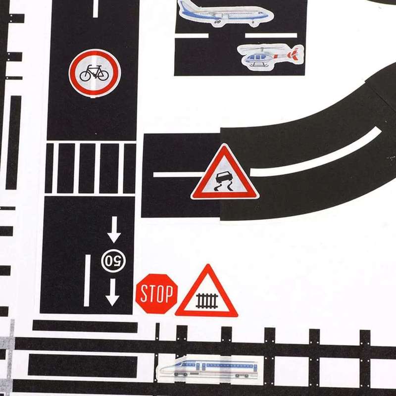 2 Pack Play Road Tape Set With Metal Toy Cars