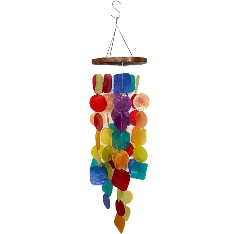 Capiz Seashells Rainbow Wind Chime- Handmade