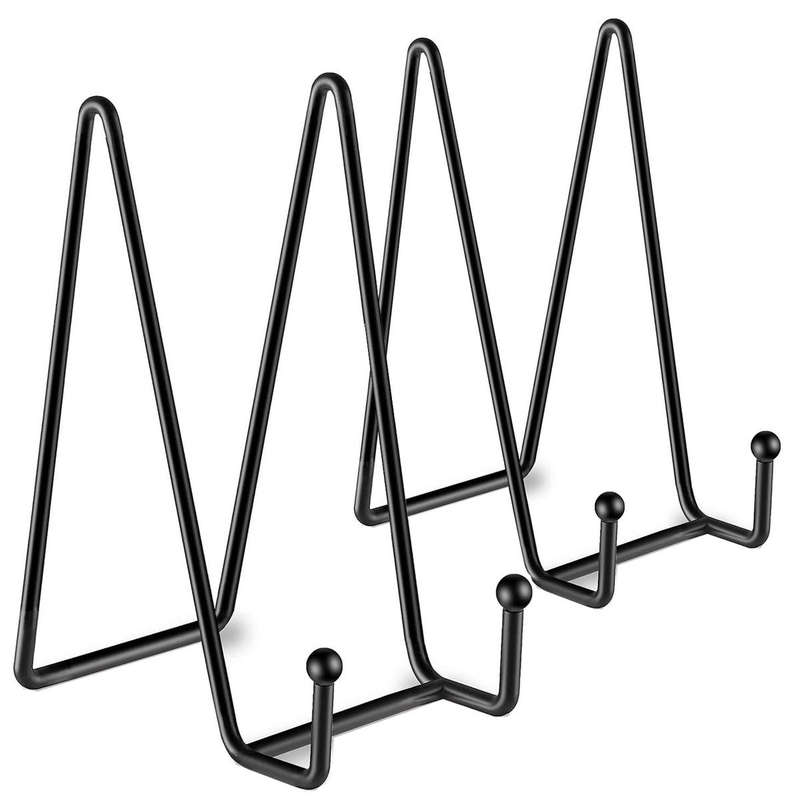 2 Pack Decorative Plate Display Stand For Cook Book Photo Easel -Metal