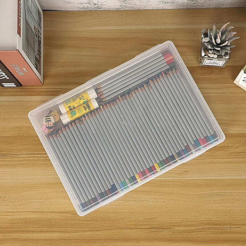 6 Pack Clear Multipurpose Large Craft Storage Board Game, File Organiser
