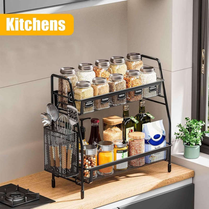 Bathroom Counter Organizer Kitchen Under Sink Spice Makeup Organiser