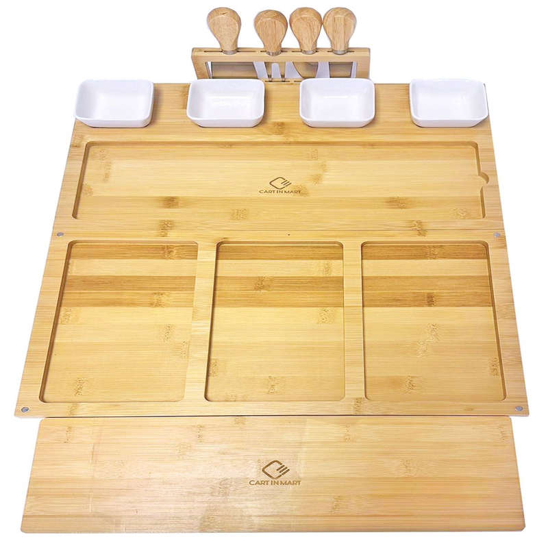 Cheese Board and Knife Set With Extra Plate Charcuterie-Large