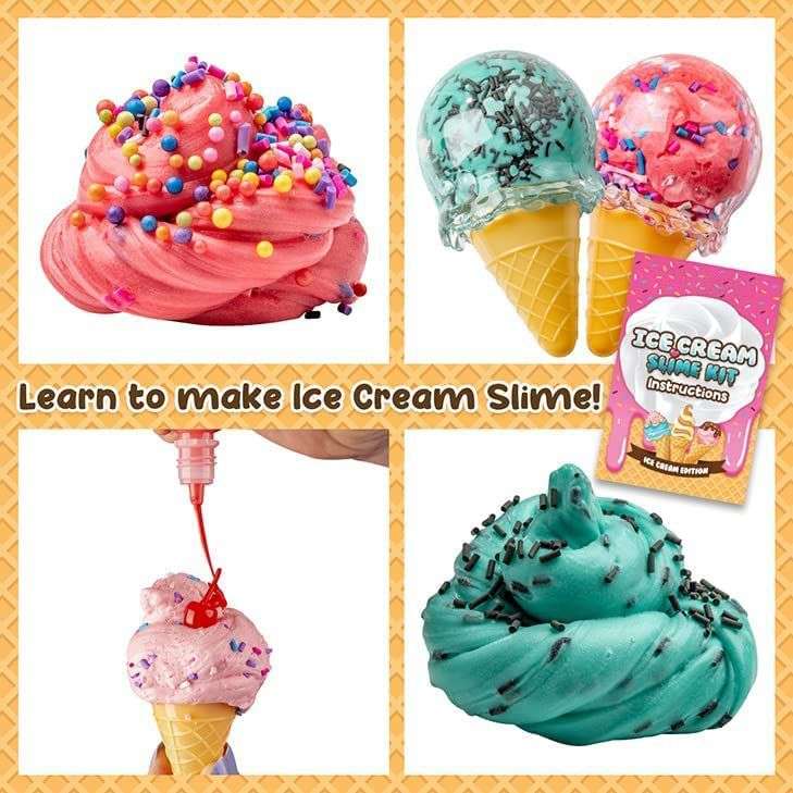Stationery Ice Cream Slime Making Kit For Girls & Boys
