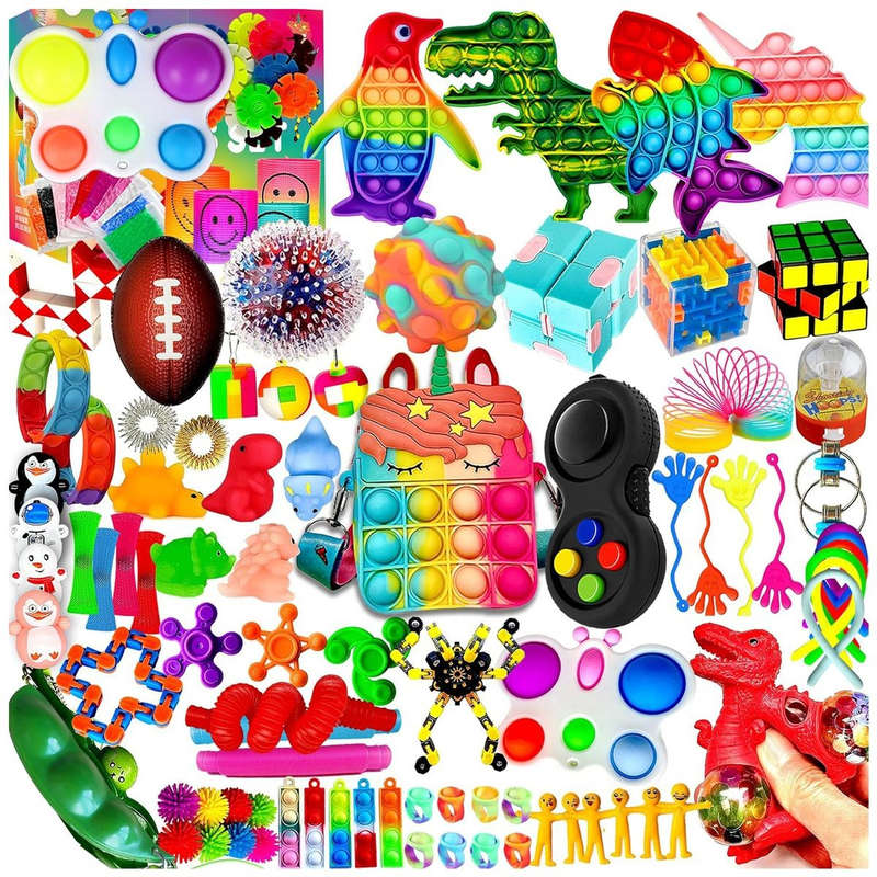 120 Pack Deluxe Bundle Sensory Fidget Toys For Kids Adults
