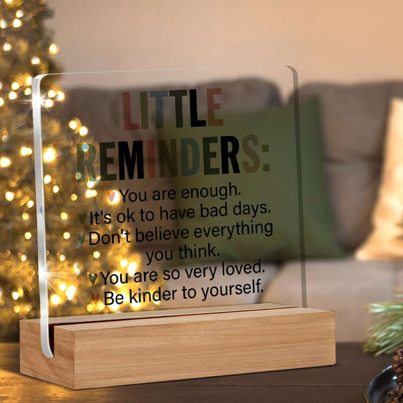 Inspirational Motivational Gifts Little Reminders Acrylic Decorative Sign