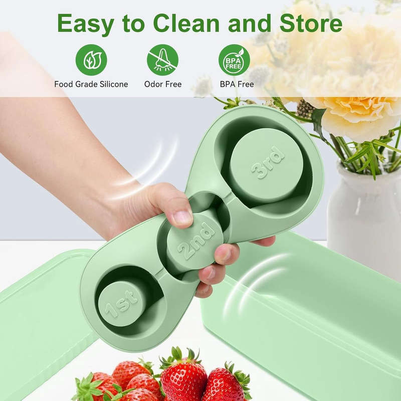 Silicone Ice Cube Tray For Tumbler Cup With Lid & Bin Mold Maker-Large