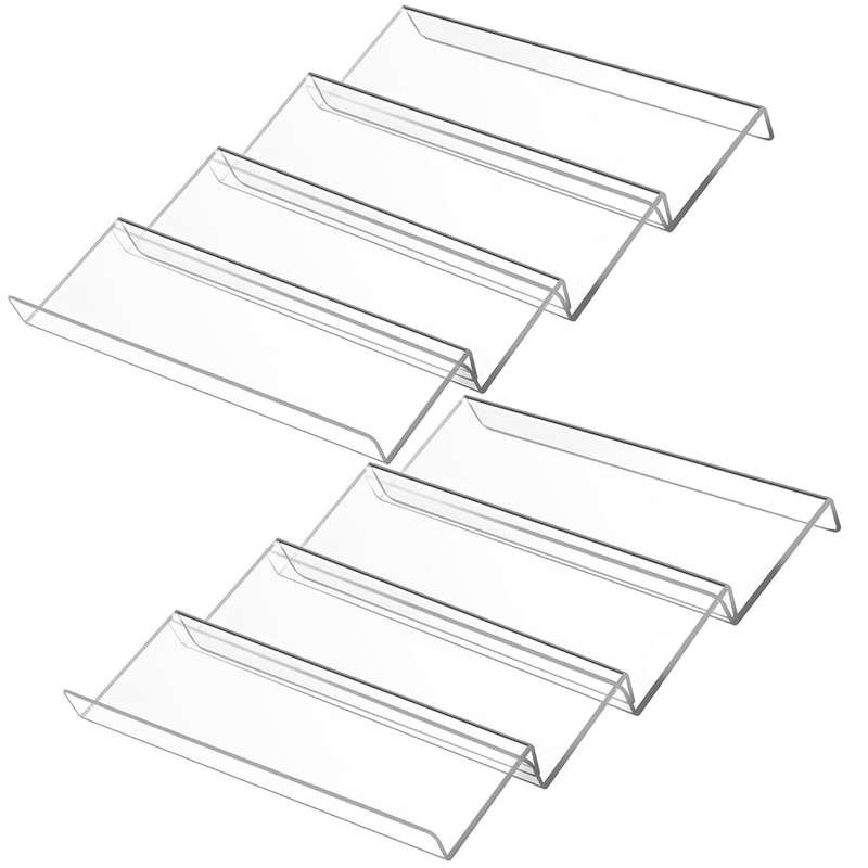 4 Tier - Clear Acrylic Drawer Spice Organiser Rack Cosmetic Storage - 8 Piece (No Jars)