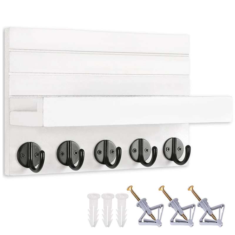 Wall mounted Key holder with metal hooks