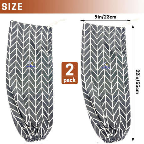 2 Piece Plastic Bag Holder Wall Mount Grocery Bag Storage Organiser Reusable