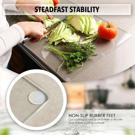 Clear Acrylic Cutting Board With Counter Lip For Kitchen Non-Slip