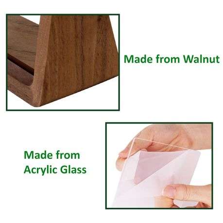 2 Pack Photo 5x7" Horizontal & Vertical Family Picture Frames-Walnut Wood