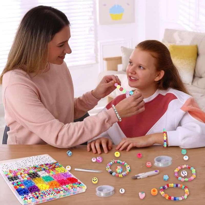 980Pcs Glow in Dark Pony Beads Jewllery Making Kit