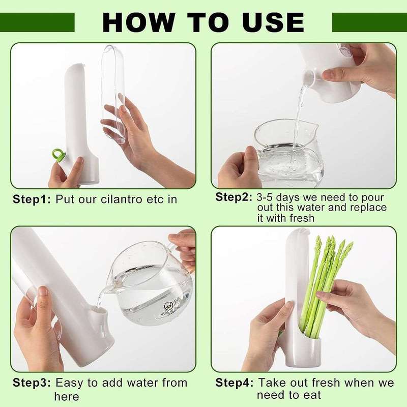 Herb Savor Pods and Scissor Set For Refrigerator Fresh Keeper Storage - 3 Piece