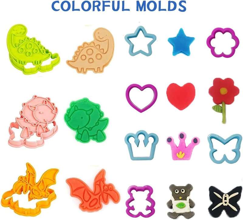 24 Colors Air Dry Modelling Clay Kit For Kids-Ultra Light & Soft- 64 Pcs