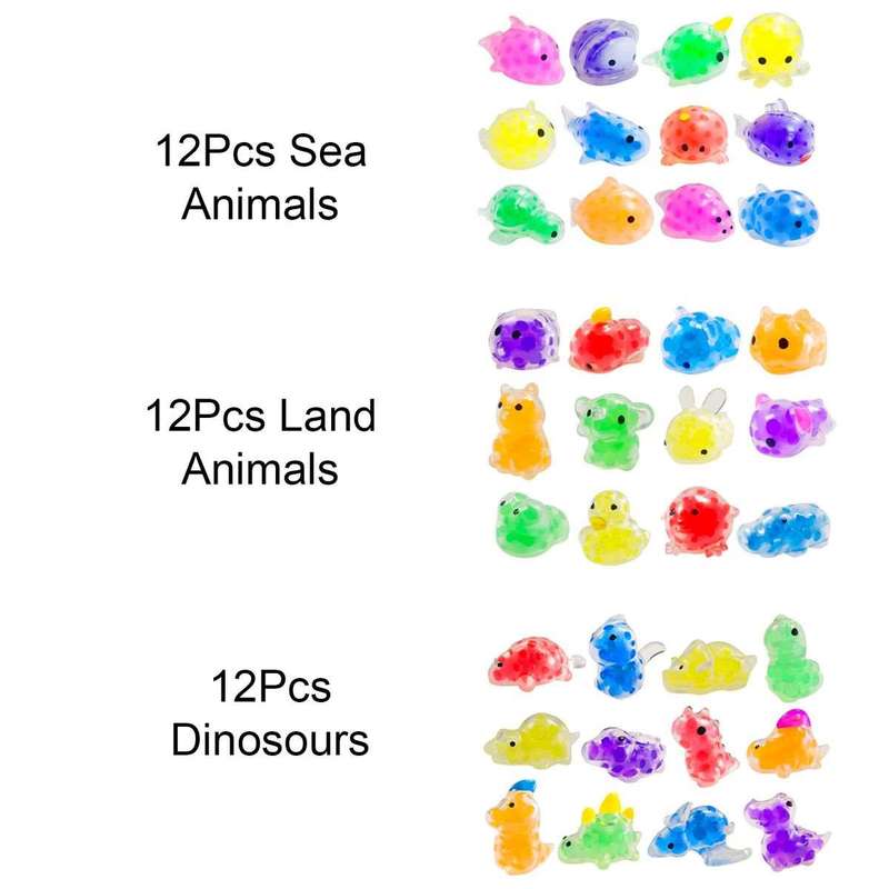 36 Pack Squishies Squeeze Balls With Water Beads Fidget Toys For Kids