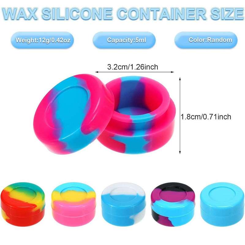 30 Piece Silicone Wax Containers Sauce Storage Jars With Carving tool