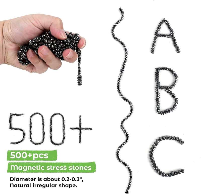 | 500 Piece Ferrite Putty Fidget Toy Stones In Tin