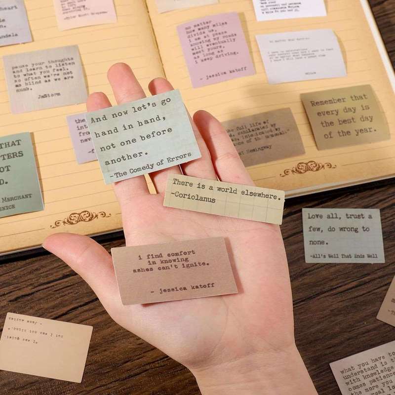 240 Piece Vintage Retro Style Motivational Quote Scrapbook Stickers-2 Each