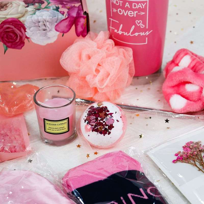 Pink Pampering Gift Set: Spoil Her with Self-Care! (Gifts for Women)