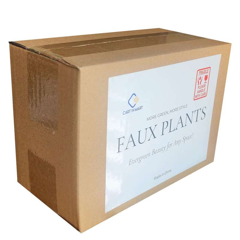 4 Pack Small Artificial Fake Faux Plants Potted Black For Home Office Decor-