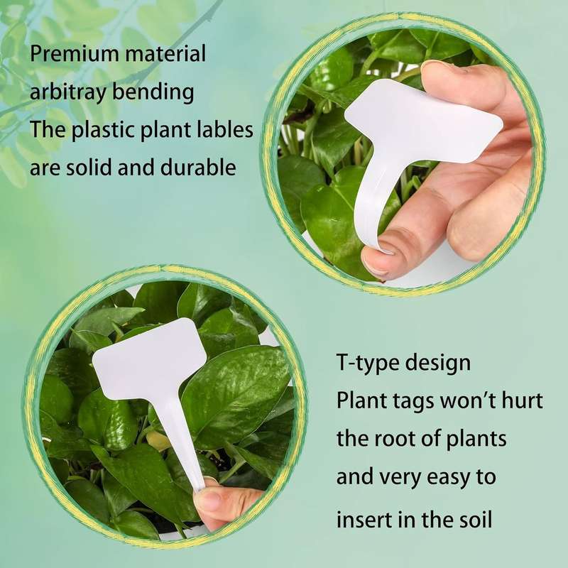 100 Piece Waterproof Plastic Plant Name Labels Garden Tags & Marker-10cm