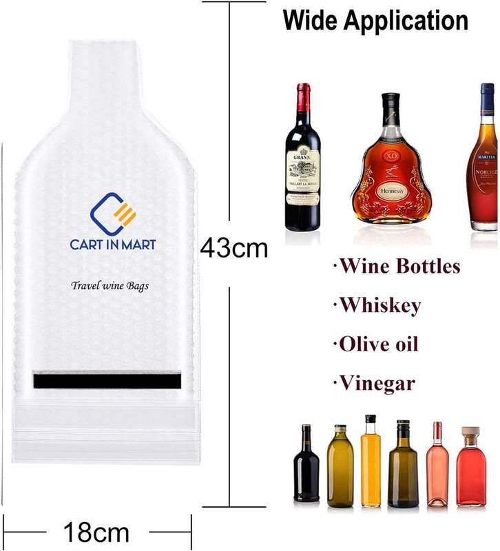 4 Pack (8 pieces) Reusable Wine Bags For Travel Protector Sleeves