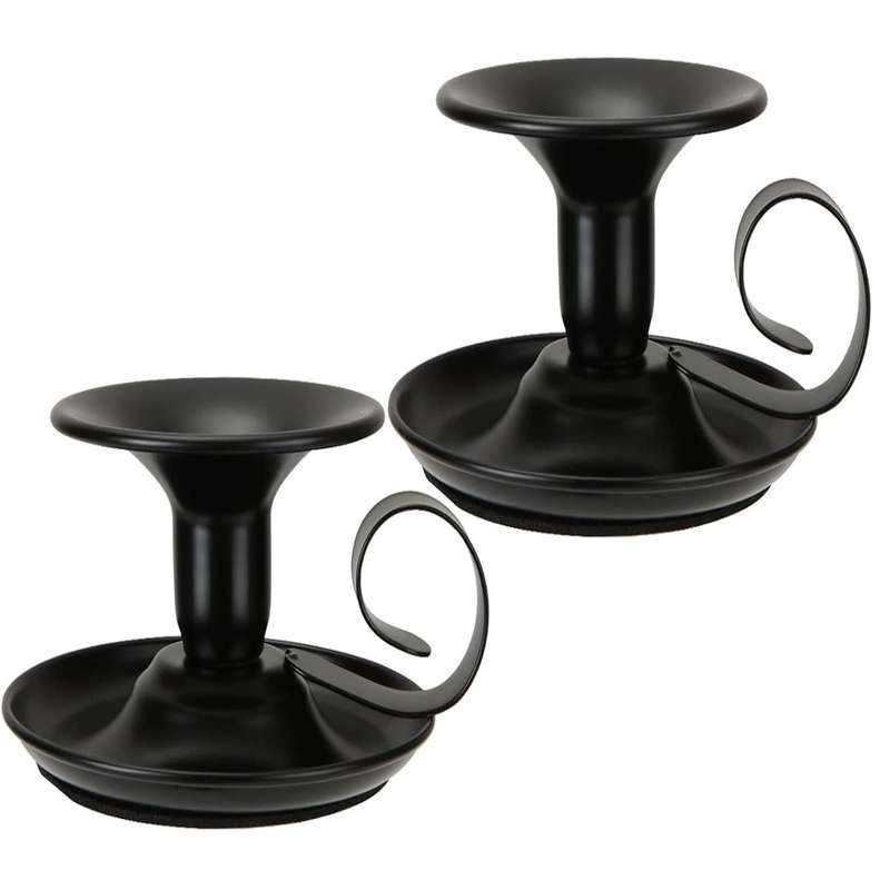 2 Pack Candle Holder Taper Candlestick Stand With Handles Table Decoration-