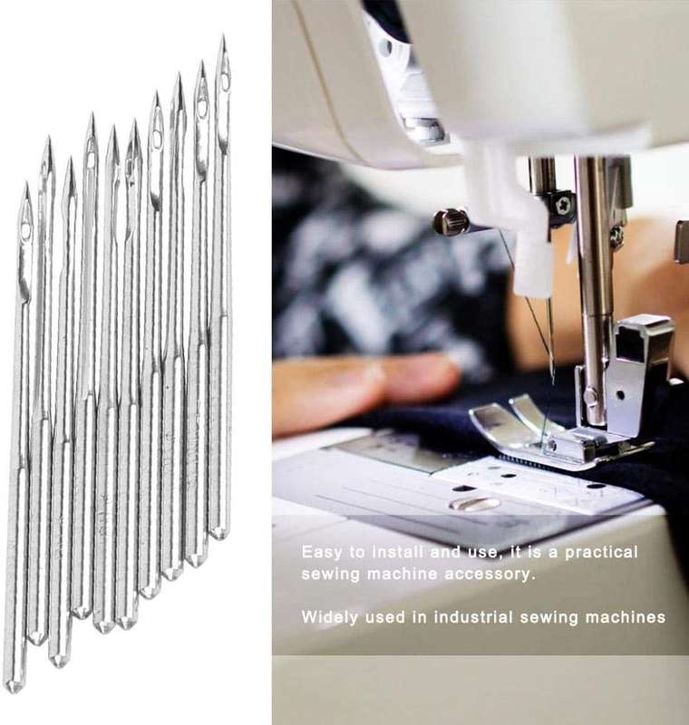 100 Pack Industrial Sewing Machine Needles 6 Sizes-Round Shank
