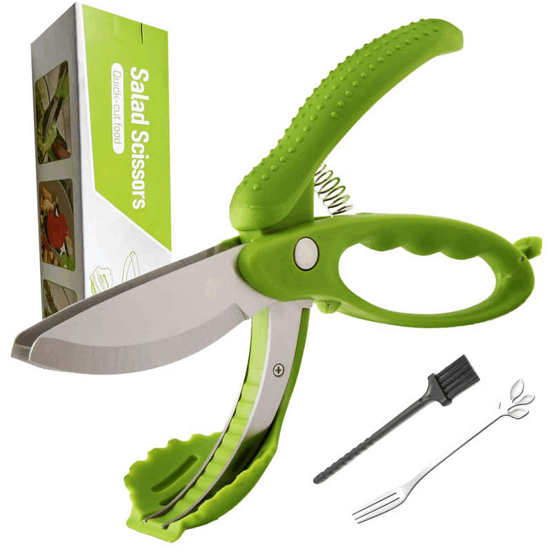 Cart in Mart Kitchen Salad Herb Double Blade Scissors Chopper Slicer