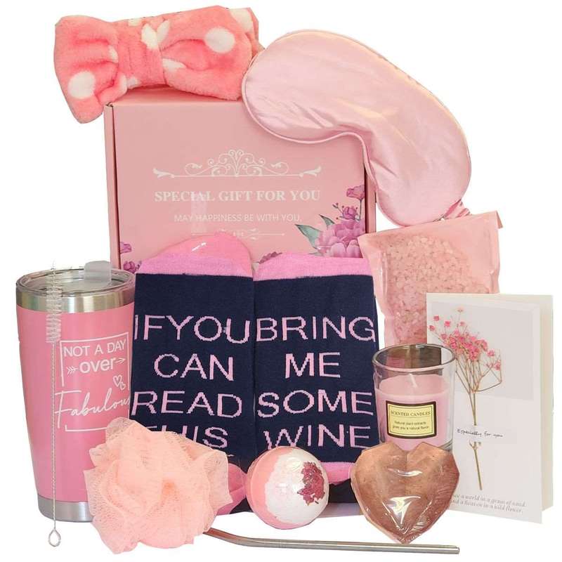 Pink Pampering Gift Set: Spoil Her with Self-Care! (Gifts for Women)