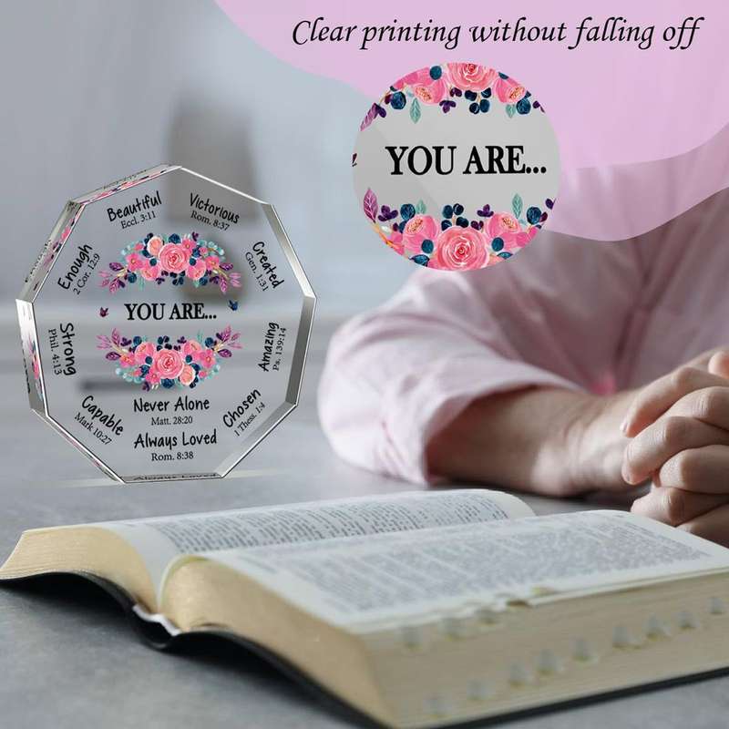 Inspirational Religious Nonagon Decorative Sign Christian Gifts For Women|