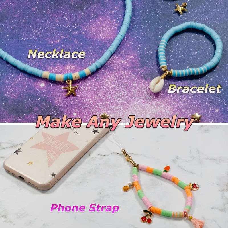 5000Pcs Flat Polymer Beads Jewlery Making Friendship Bracelet Making Kit