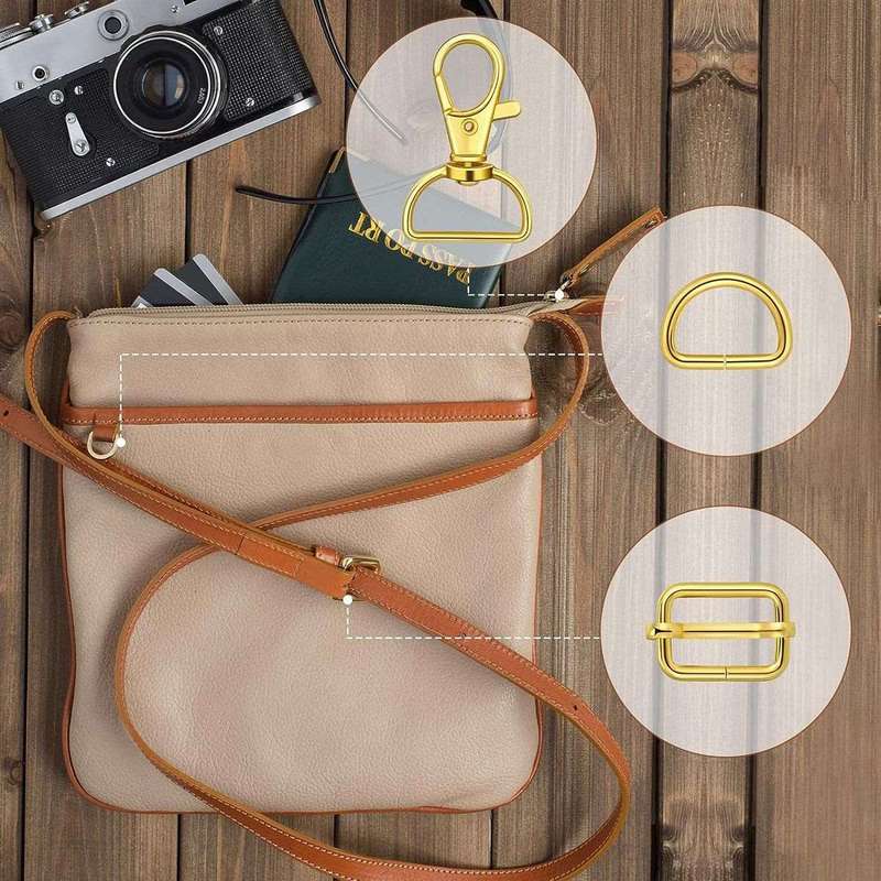 57 Piece Keychain With Swivel Hook D Rings & Side Buckles For Handbag