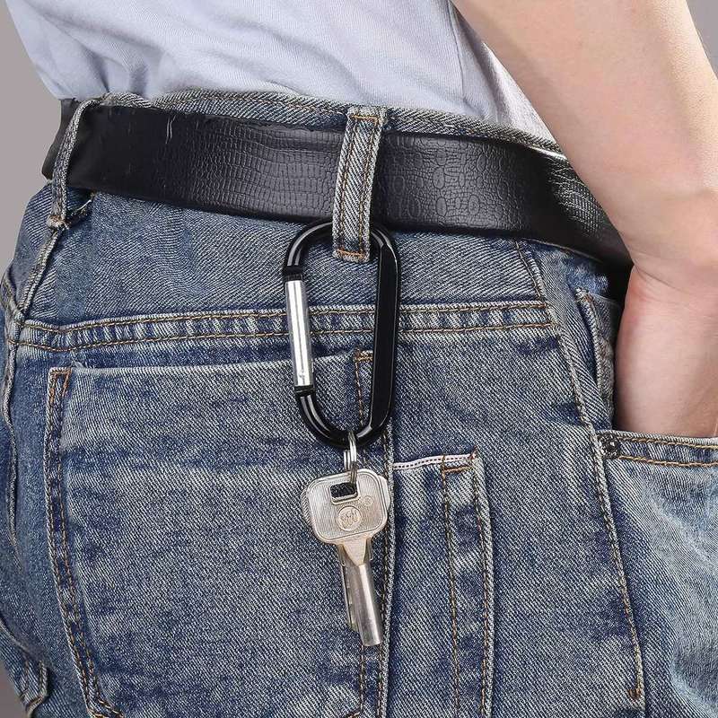 24 Pack Carabiner D Ring & O Rings Clip Keychain Purse Snap Hooks