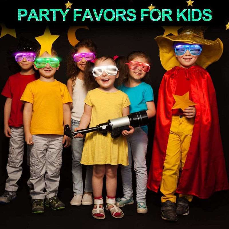15 Pack LED Glasses Glow In The Dark Neon Bulk Sunglasses Party Supplies