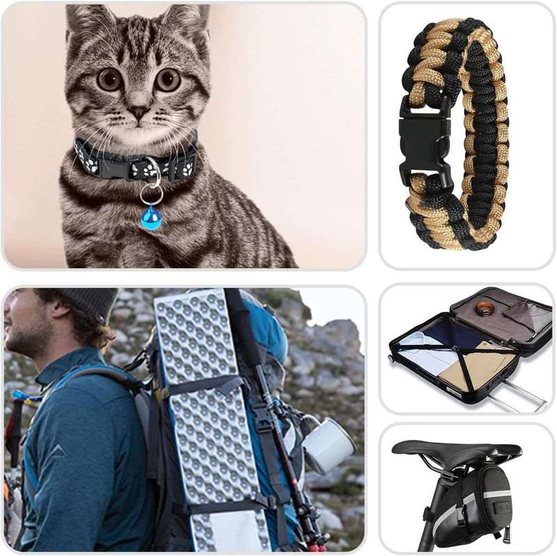 100 Pack Assorted Paracord Buckles For Bracelet DIY Craft Pet Collar