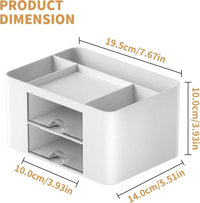 Desk Organiser With 5 Compartment & 2 Drawers For Office