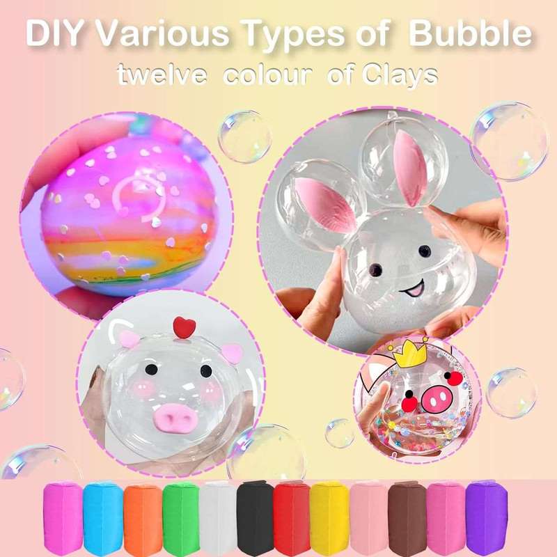 Nano Magic Tape Bubbles Kit DIY Art & Craft For Kids With air Dry Clay