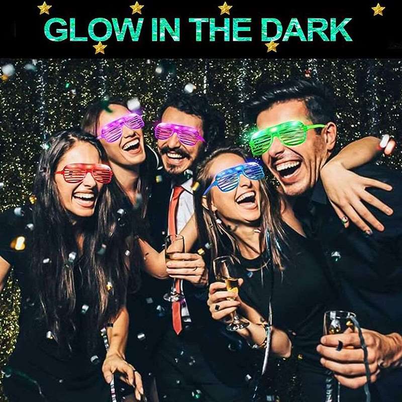 15 Pack LED Glasses Glow In The Dark Neon Bulk Sunglasses Party Supplies