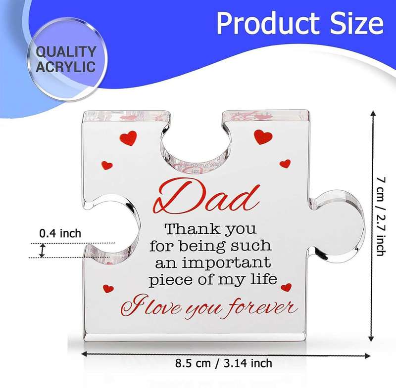 Mini Acrylic Decorative Sign Gift For Dad Birthday Thank You Father's Day|