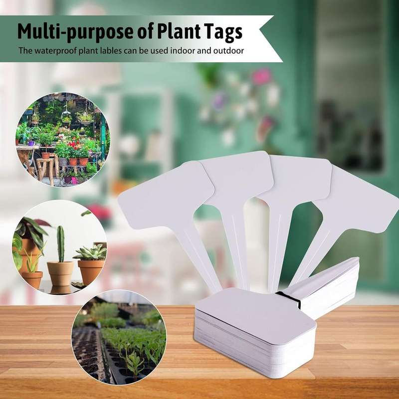 100 Piece Waterproof Plastic Plant Name Labels Garden Tags & Marker-10cm