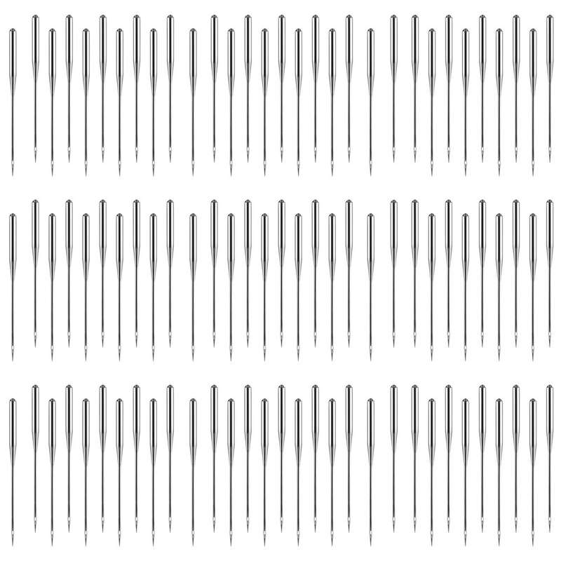 100 Pack Industrial Sewing Machine Needles 6 Sizes-Round Shank