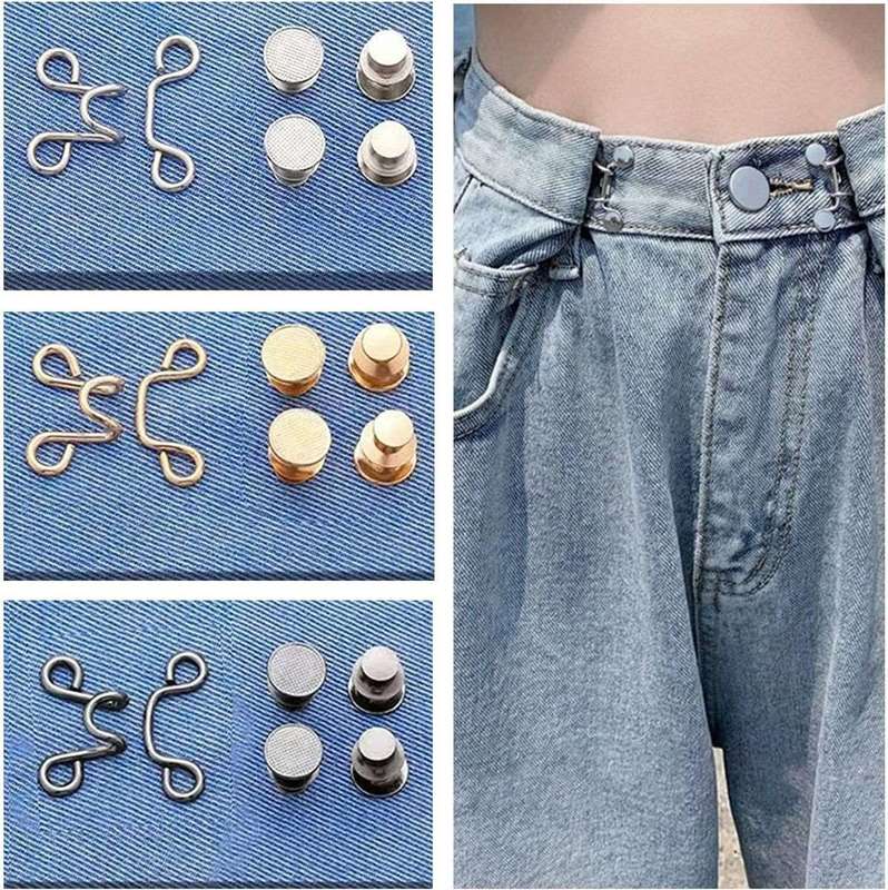 48 Pieces Adjustable Waist Buckle Extender No Sewing Waist Pants Clips