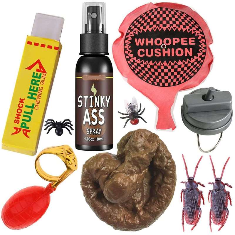 10 Piece Prank Joke Kit with Fart Spray