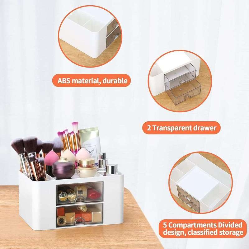 Desk Organiser With 5 Compartment & 2 Drawers For Office