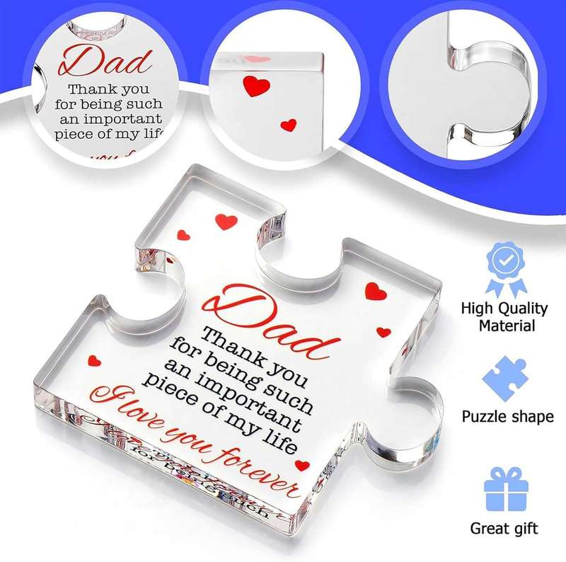 Mini Acrylic Decorative Sign Gift For Dad Birthday Thank You Father's Day|