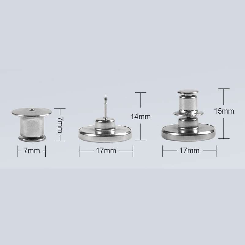 12 Pack Button Pins for Loose Jeans Instant Replacement No Sew Snap