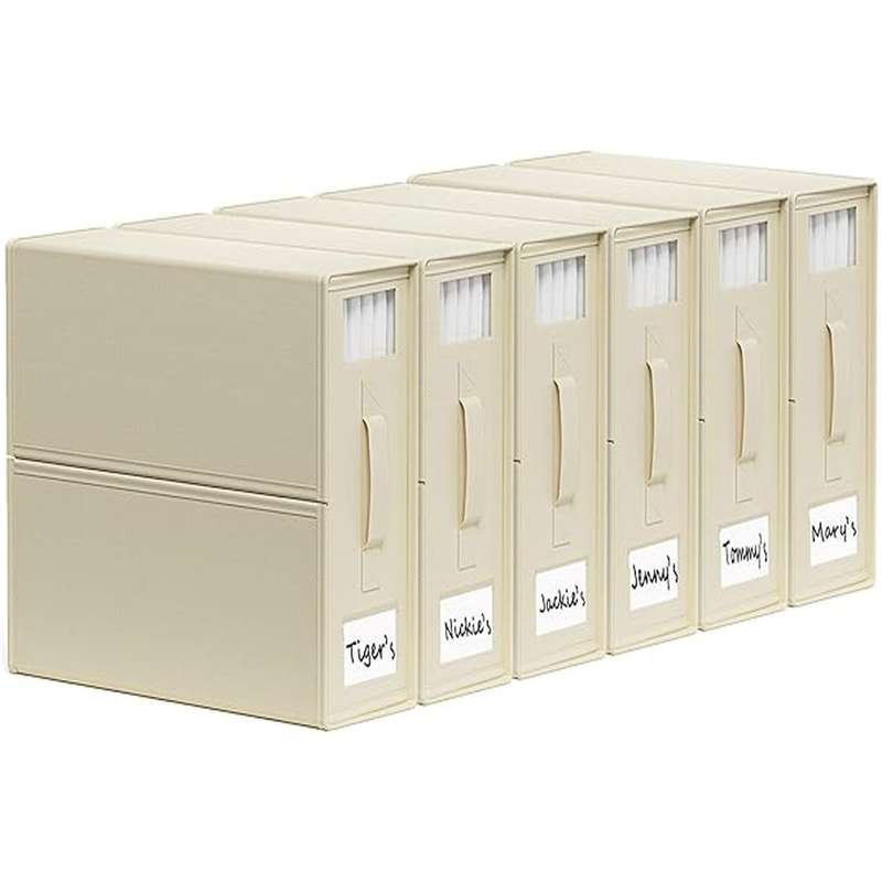 Bed Sheet Organisers & Storage For Linen Closet Foldable - 6 Pack - Beige (XL)|